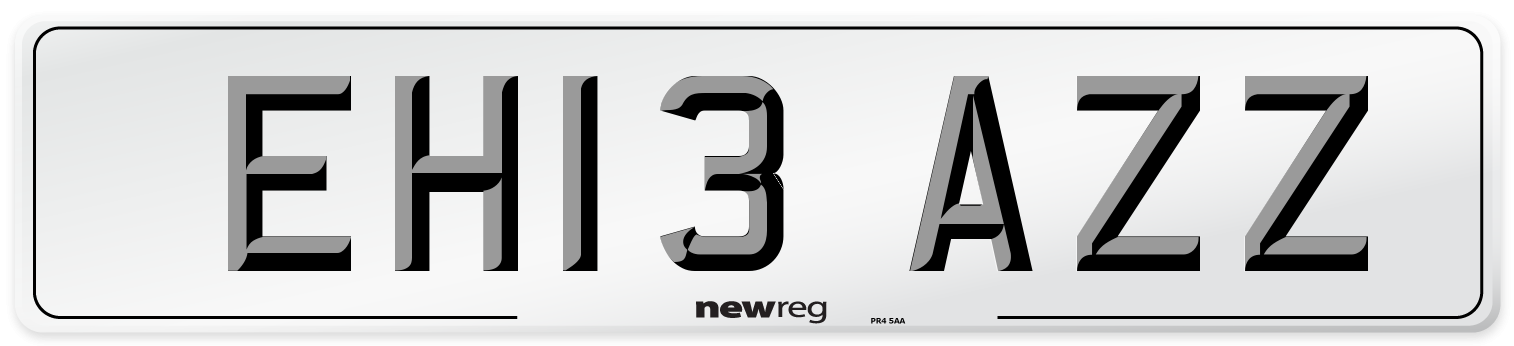 EH13 AZZ Number Plate from New Reg